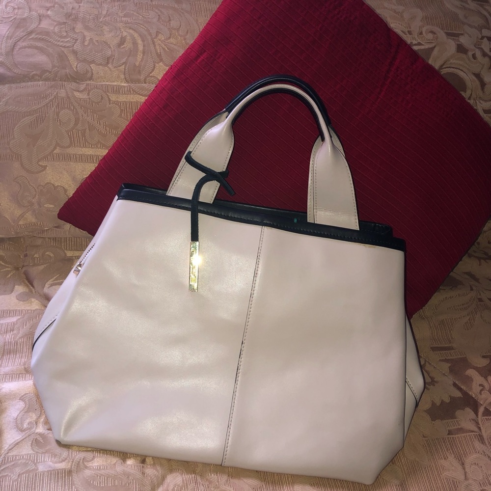 Classic leather handbag.